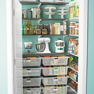 Driftwood & White Pantry Shelving